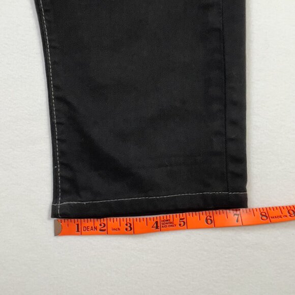 Levi's 522 Wedgie Style Black Capri Pedal Pusher Jeans Size 30 - Picture 7 of 14